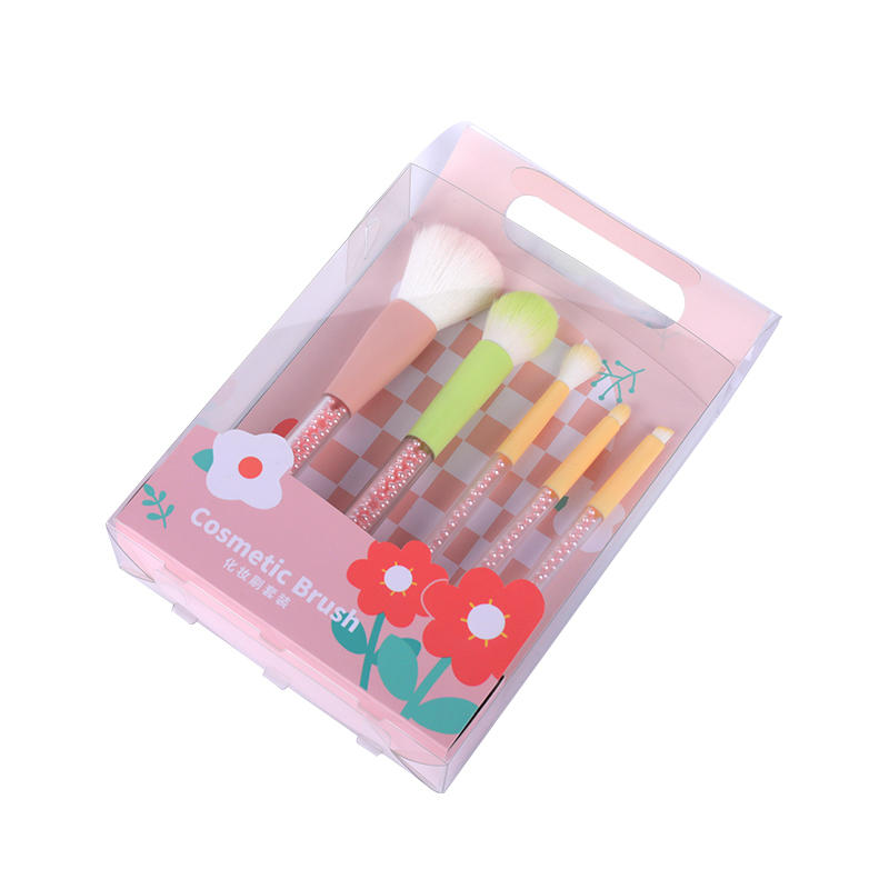 5pcs Pink Makeup Brush Kit
