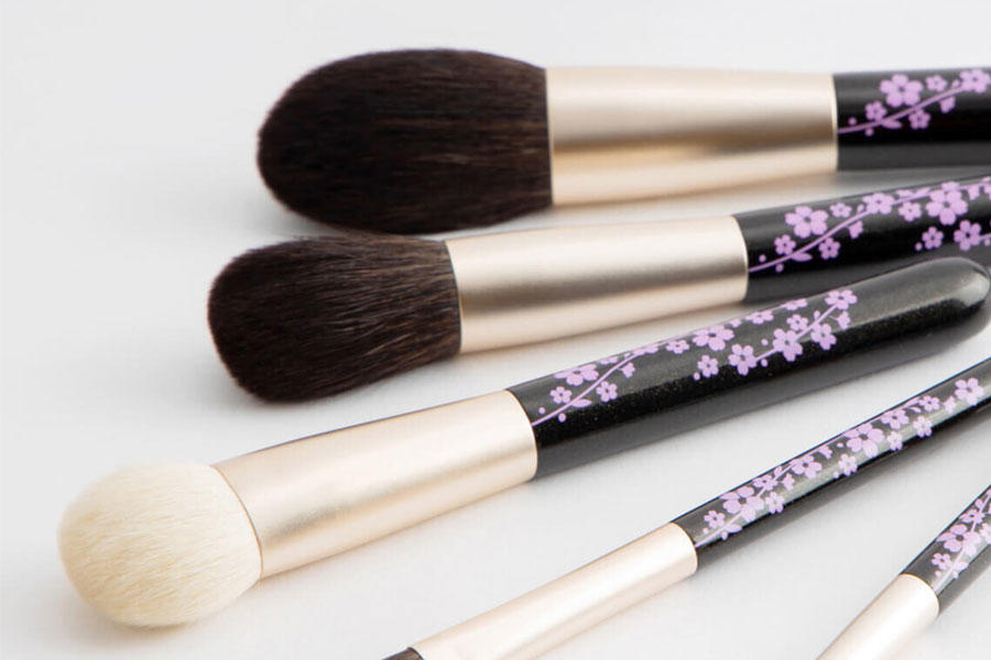 Which eco-friendly material is used for makeup brushes?