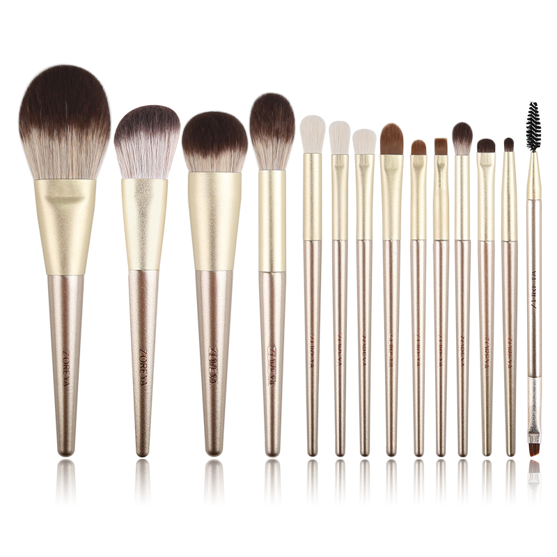 The 14PCS Gold Luxury Makeup Brushes Set