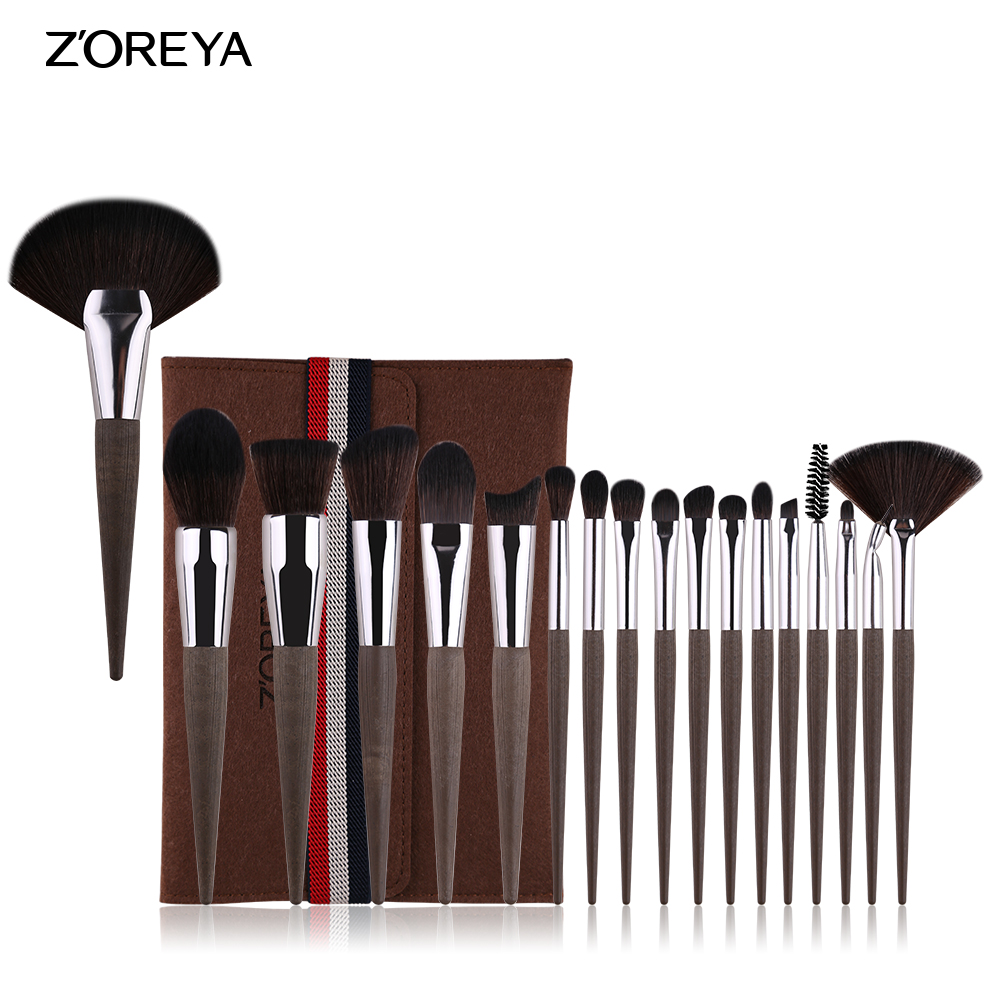 ZZ182 18PCS Coffe Ground Handle Brush Set