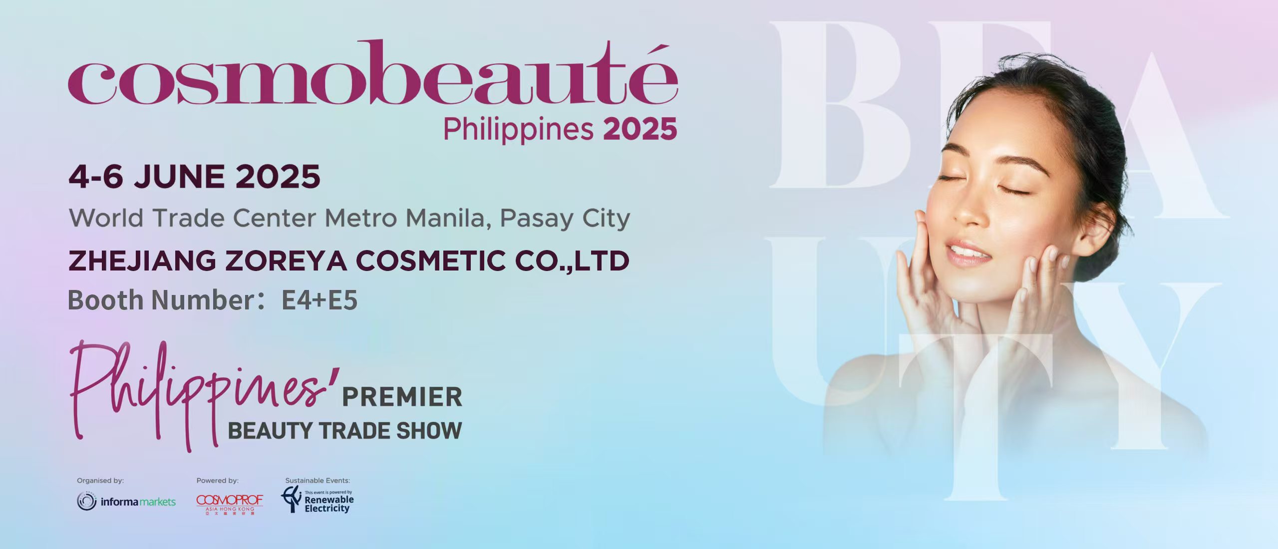 Zhejiang ZOREYA Cosmetic Co.,ltd Shines at BeautyWorld Philippines 2025